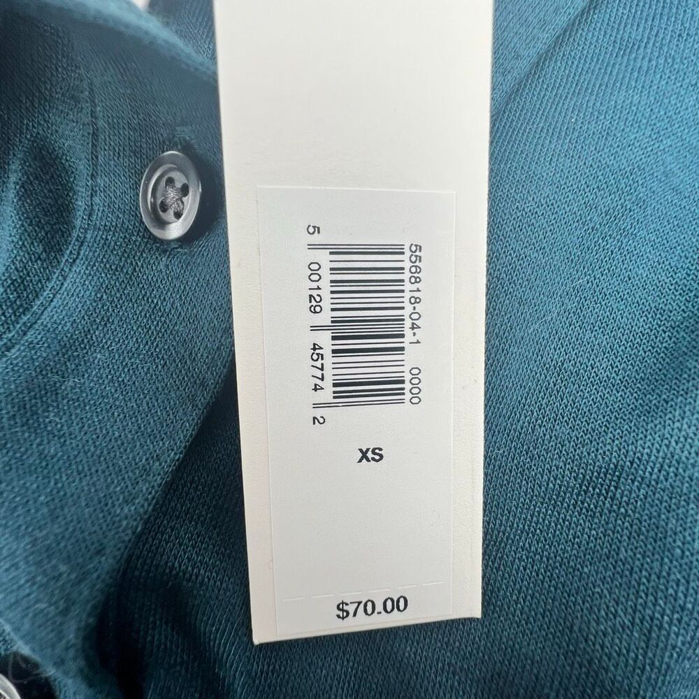 NWT BR Banana Republic Women's Long Sleeve Button Up Shirt Blue Green Size XS - Picture 8 of 11